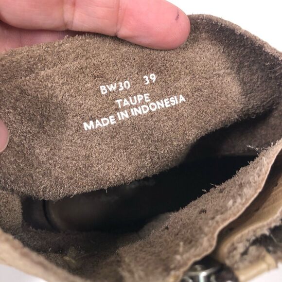 Blackstone Chelsea Side Zip Booties Taupe Western Inspired Ankle Boots 39 US 9 - Picture 8 of 9